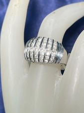 10 Kt massiver Weißgold Ring