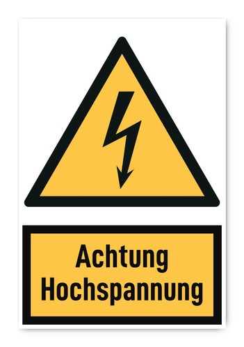 Achtung hochspannung - achtung,