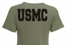 "USMC" T-Shirt Rücken! US Army Airforce Militär Gr S-XXL Training Navy Marine