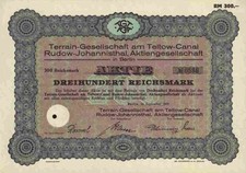 Terrain Gesellschaft Teltow Canal Rudow Johannisthal 1929 Berlin ABG München 300