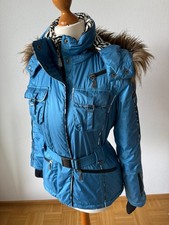 Skijacke Airfield blau Kapuze