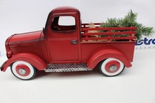 Blechauto Truck Pickup als Weihnachtsdeko ca. L47 x B23 x H24 cm Rot beleuchtet