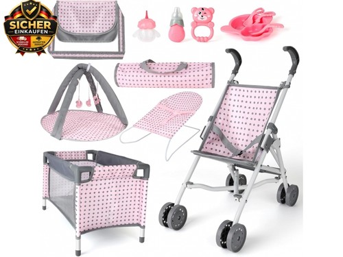 Puppenwagen set mit - mit, reisebett
