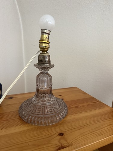 Vintage tischlampe pressglas - vintage,