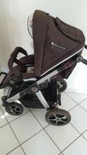 HARTAN Racer GTS Trendfelge Kinderwagen - Braun/Hellblau kariert 