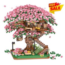 Rosa Kirschblüten Baumhaus Baustein Montage Architekturmodelle Romantische Deko