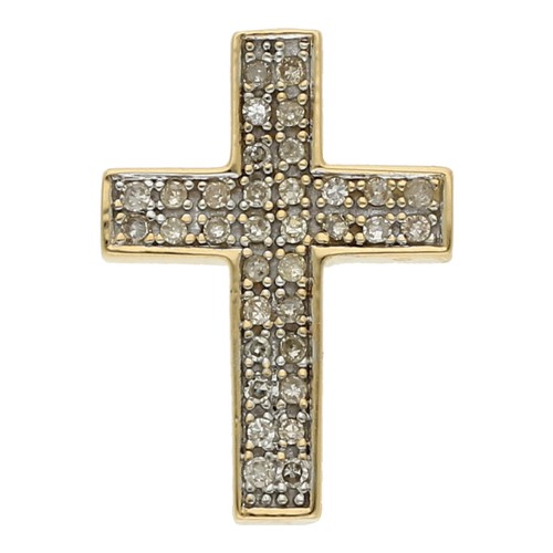 Diamant kreuz anhänger - diamant,