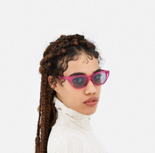 Unisex Retrosuperfuture Neon Retro Sonnenbrille Pink Cento Grau Gläser Box + Tasche