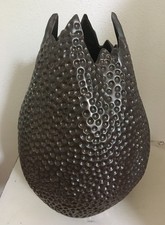 Aparte Designer-Vase Bodenvase Deko Vase groß dunkelbraun/bronze H38 B25 wNEU