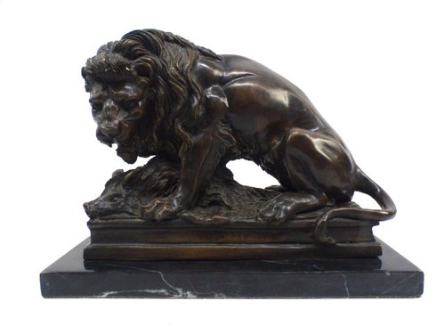 Bronze skulptur löwe mit - skulptur,