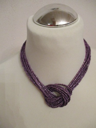 Halskette collier beauty lila - collier,