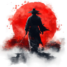 Wandbild Samurai Krieger