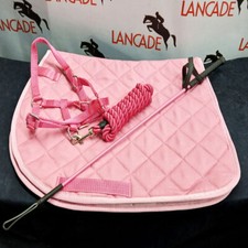 L-Sport Set Halfter Strick und Schabracke für kleines Holzpferd + Gerte