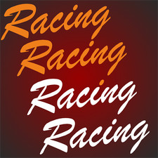 4 10x4cm Racing Aufkleber