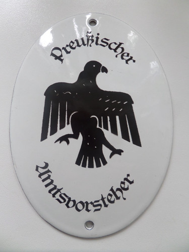 Altes emailschild preußischer - emailschild,