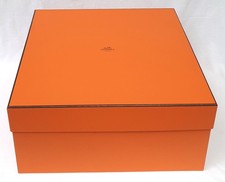 Hermès XXL Geschenkbox Karton für Tasche Birkin, Kelly, Evelyne 43x43x20 cm LEER
