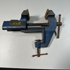 Schraubstock 75x75 mm Blau DDR