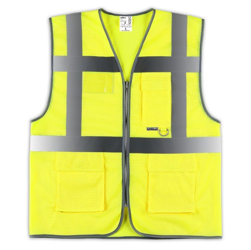 Bedruckte warnweste mit - bedruckte,