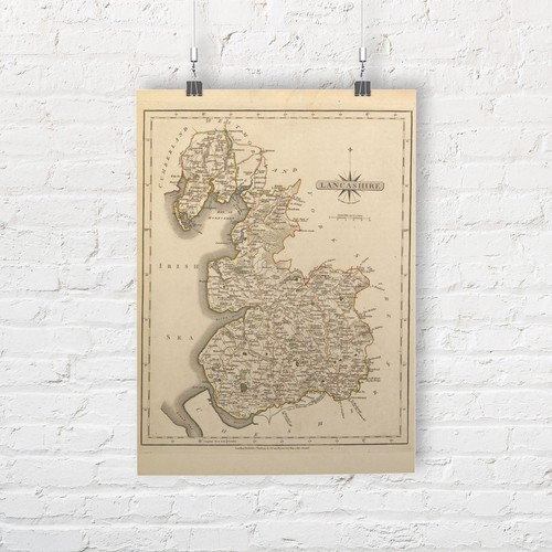 Landkarte von lancashire - landkarte,