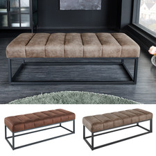 Sitzbank PETIT BEAUTÉ - 110cm - FARBWAHL - Mikrofaser - Metallgestell - vintage