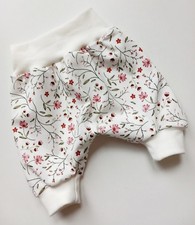 NEU * Baby Pumphose Newborn * Mitwachshose * Gr. 50- 62 * Babyhose Blumen