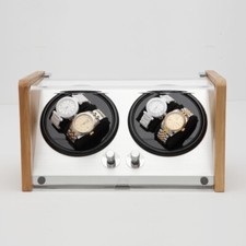 Uhrenbeweger 4 Uhren Aufsteller Uhrendreher Display Vitrine Watch Winder Bambus