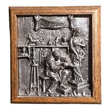 Zinn Wandbild Bildhauer Busch Zinn Echt Handarbeit