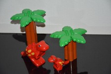 LEGO® DUPLO - 2 Palmen & 2 x T-Rex - rot - Mama und Kind - Dinosaurier - Dino
