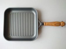 Berndes Bonanza quadratische Grillpfanne Bratpfanne mit Holzgriff 24x24 cm neuw.