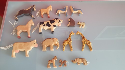 Holztiger div 15 tiere - +,
