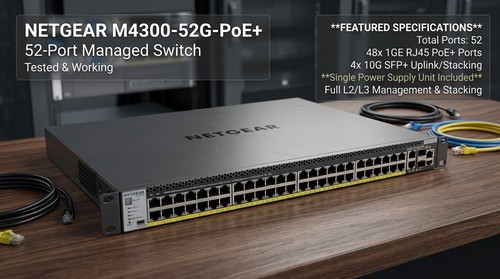 Netgear m4300 52g poe - netgear, managed