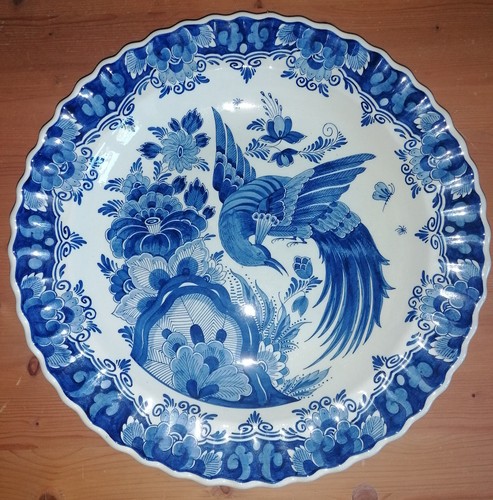 Wandteller delfter blau tief - blau,