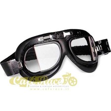 Brille Aviatore Von Motorrad Retro vintage für Helm Jet Schwarze Mit Lupe Eckig