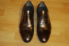 NEU  elegant  FABRIZIO Calzature  Leder   Schnürer  Gr. 44  silber braun Herren