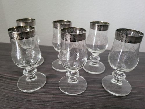 Schnapsgläser platinrand - 6,