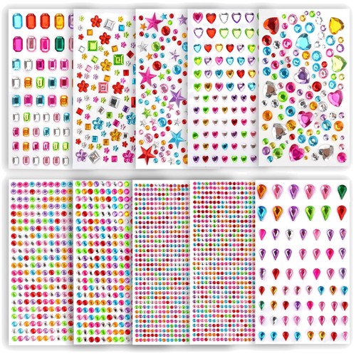 3500 bunte glitzersteine - 3500,