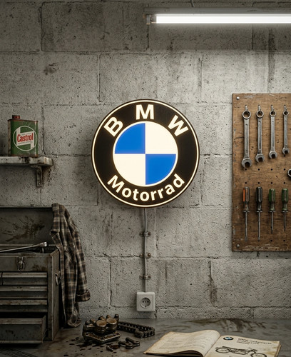 Bmw motorrad schild - schild, 3d