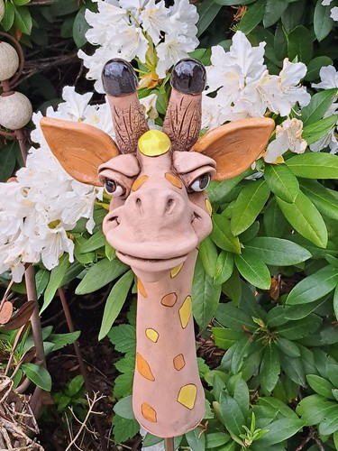 Keramik giraffe dekoration - keramik, g