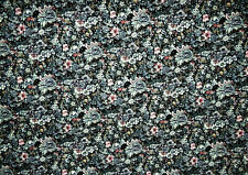 Popeline ♥ Baumwolle Stoff ♥ Patchworkstoff ♥ Rosen ♥ Blumenmuster ♥ Schwarz