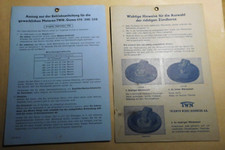 Alte Originale Triumph Werke Nürnberg A.G. Betriebsanleitung von 1956 Prospekte