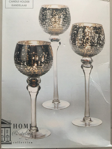 Glas kerzenhalter 30cm - kerzenhalter,