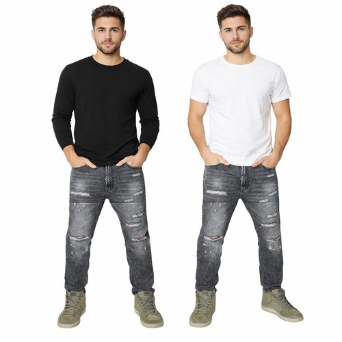 Herren jeans dunkelgrau - herren,