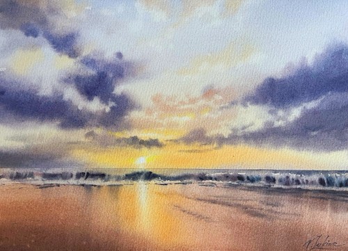 Originales gemälde aquarell - ,