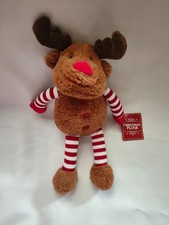 Reh Rentier Plüsch Weihnachten stofftier Kuscheltier schmusetier 32cm NEU RAR