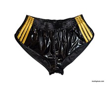 racer Shorts M Nylon Sprintershorts Glanznylon wetlook shiny Glanzshorts