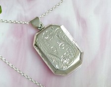 Medaillon  Anhänger eckig mit