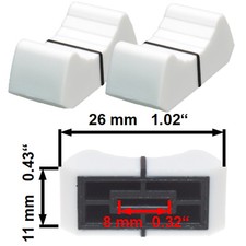 Sifam 2 Prof Faderknopf WEISS 8mm Fadercaps Faderkappen Caps  Mischpulte Mixer