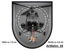 Aufkleber Hubschrauber / Helicopter Mi-2 / schildförmig / dunkel-schattiert