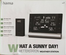 Hama Outdoor Wetterstation Black Line Plus Funk mit Außensensor deutsch