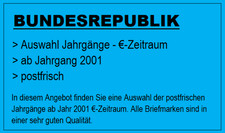 AUSWAHL BUND postfrischer Jahrgänge ab Jahr 2001 €-Zeitraum - TOP-Qualität